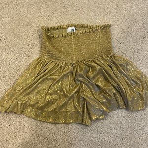 Queen of Sparkles gold shift shorts